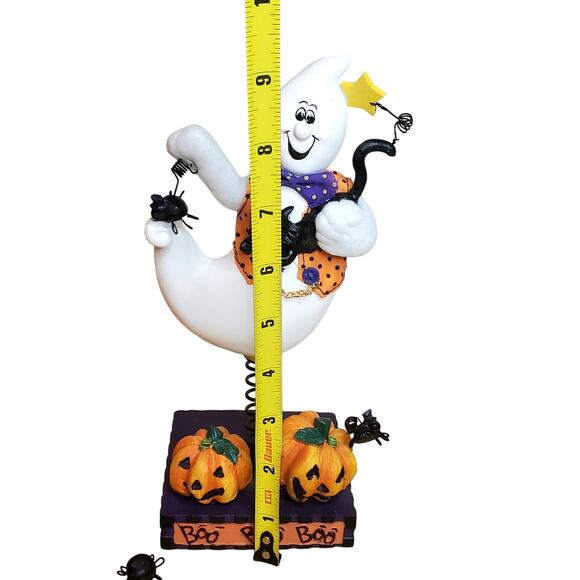 Halloween Ghost Swaying Spring Magnetic Figure Black Cat w Box 6.5" Avon 2002 - Picture 4 of 10